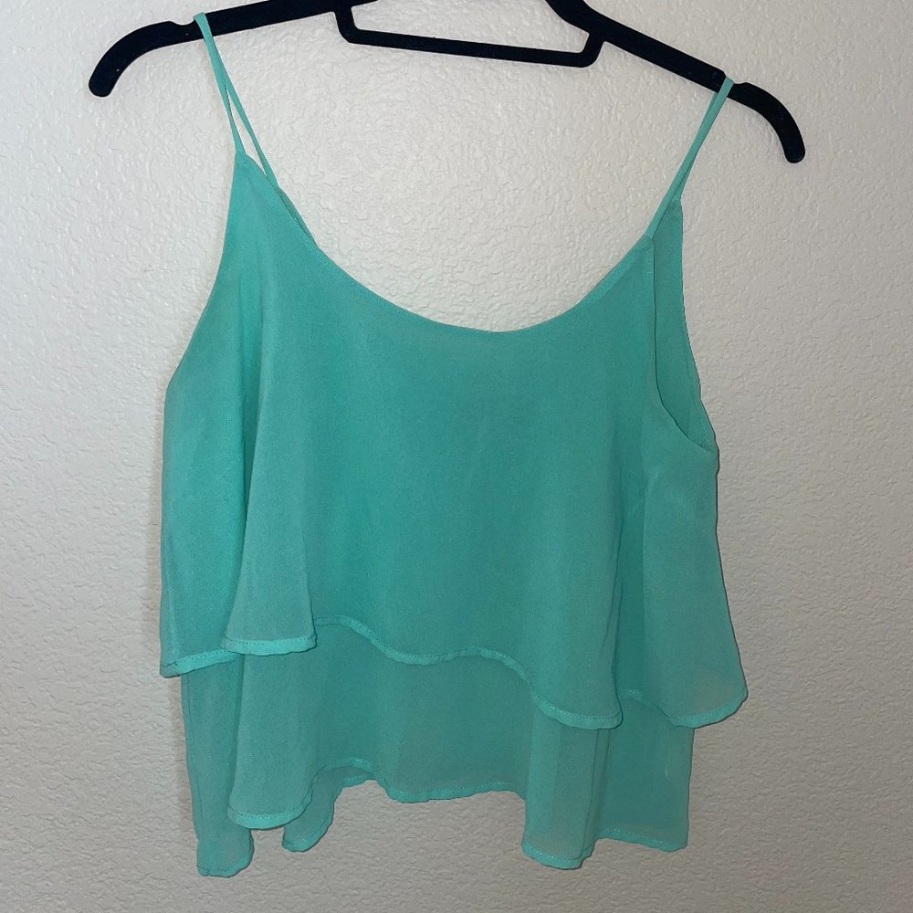 Teal Layered Tank Top